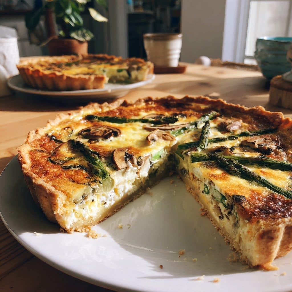 Asparagus and Mushroom Quiche