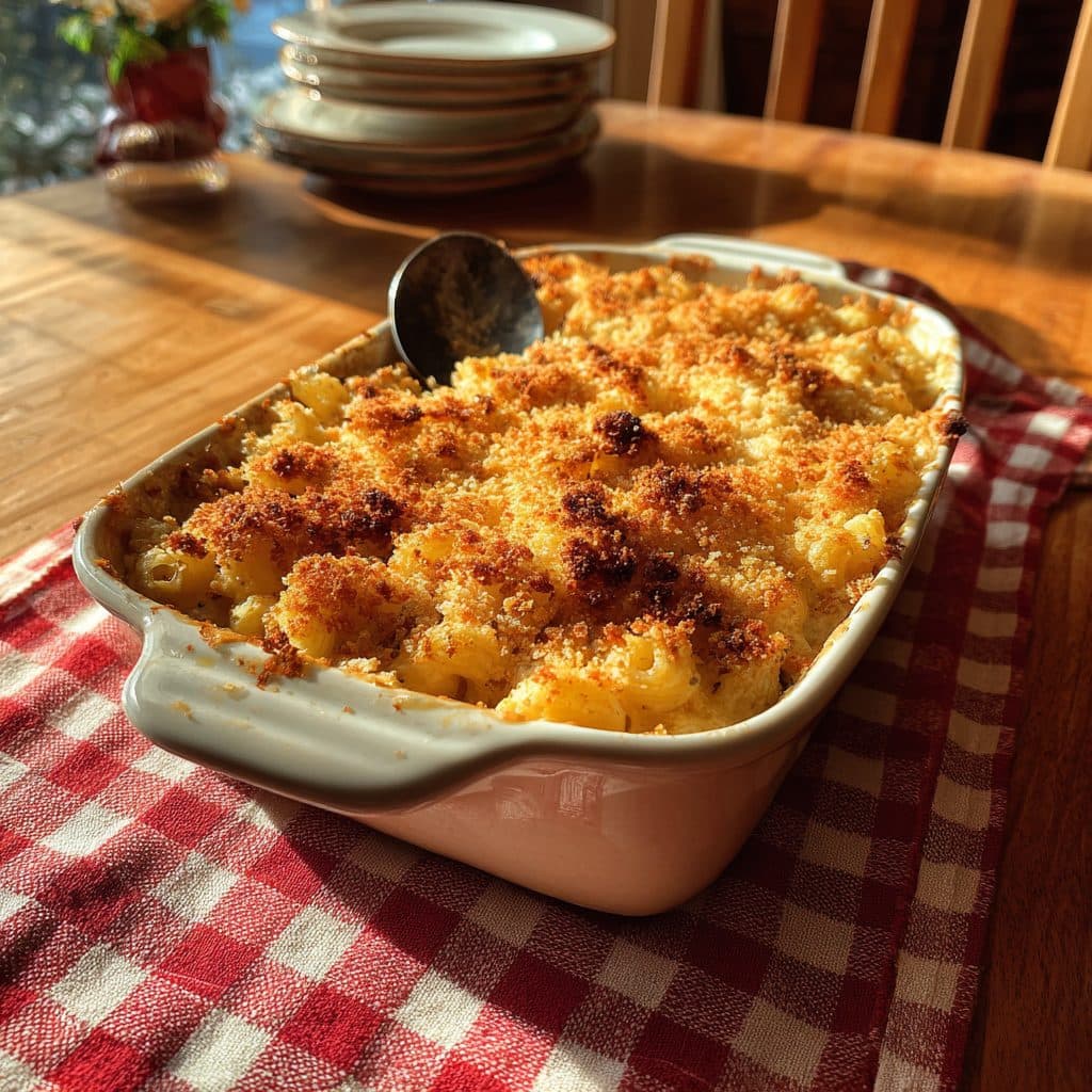 Baked Macaroni and Cheese with Crispy Breadcrumbs
