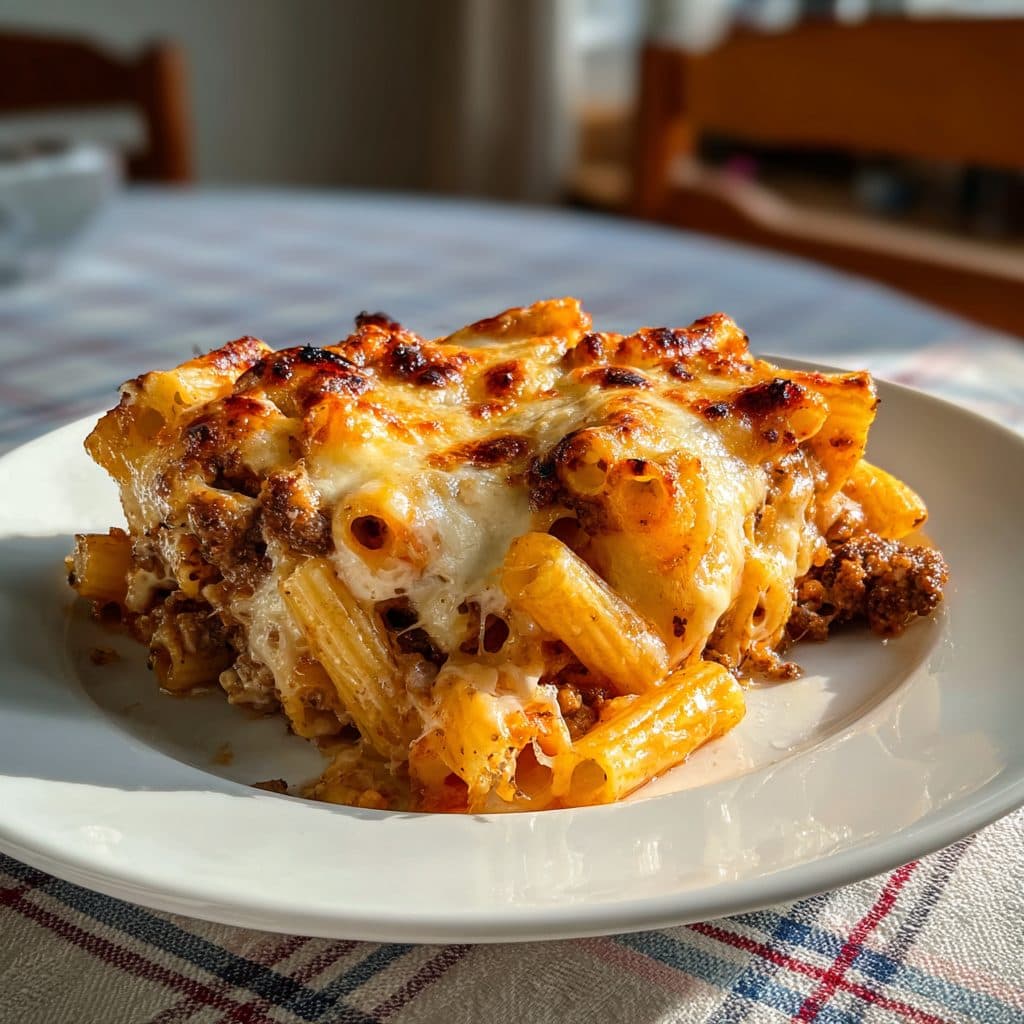 Baked Ziti with Ground Beef and Ricotta