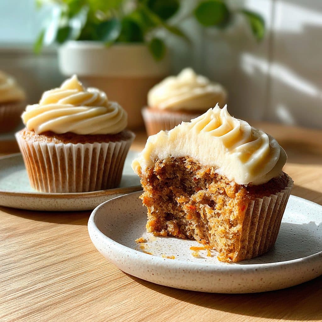 Carrot Cake Cupcakes with Cream Cheese Frosting
