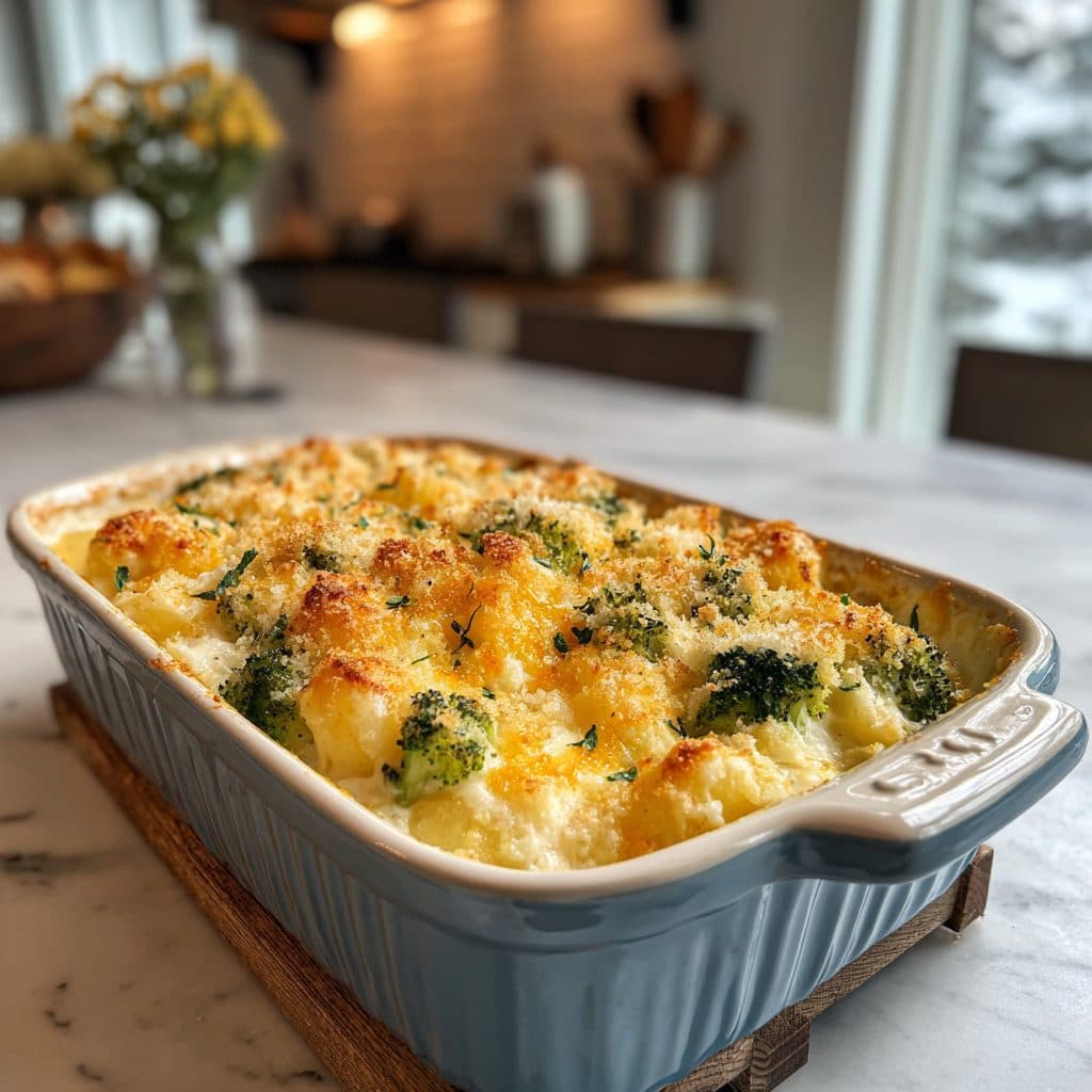 Cheesy Potato and Broccoli Casserole