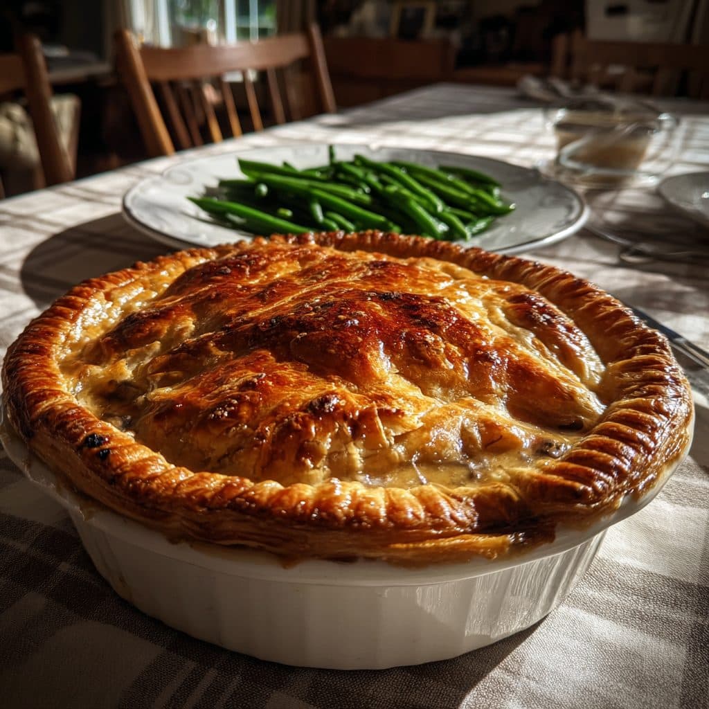 Chicken and Mushroom Puff Pastry Pie