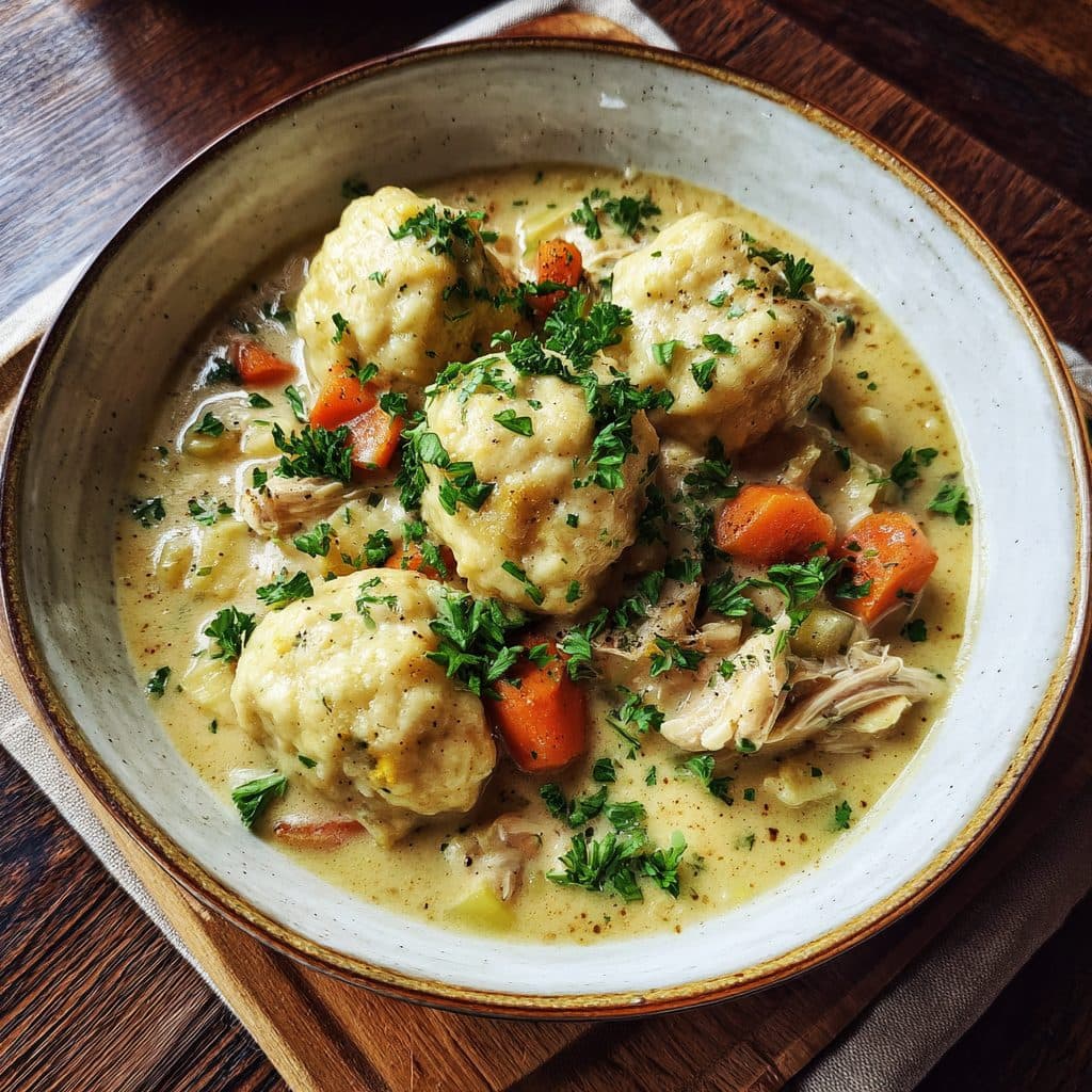 Classic Creamy Chicken and Dumplings