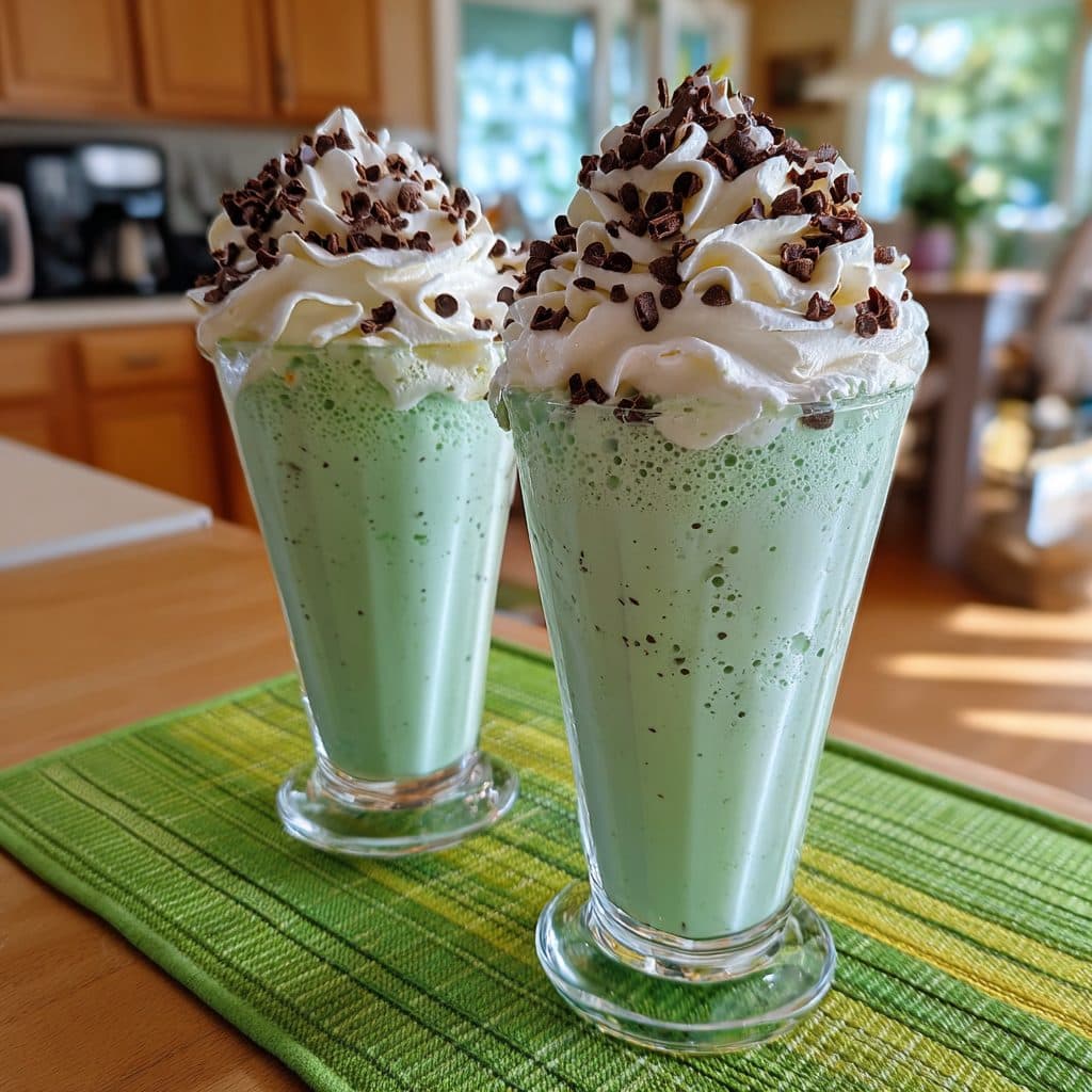 Classic Mint Chocolate Chip Milkshake