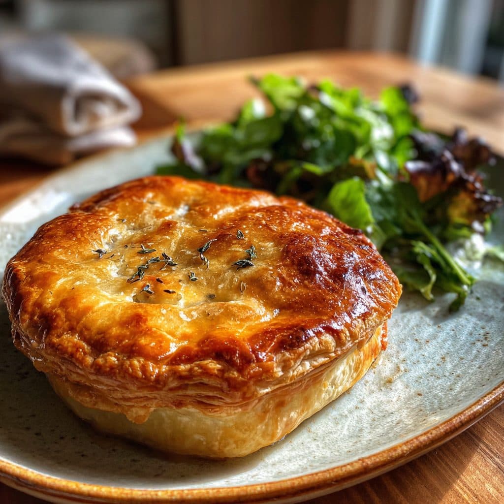 Creamy Chicken and Leek Pot Pie with Flaky Pastry