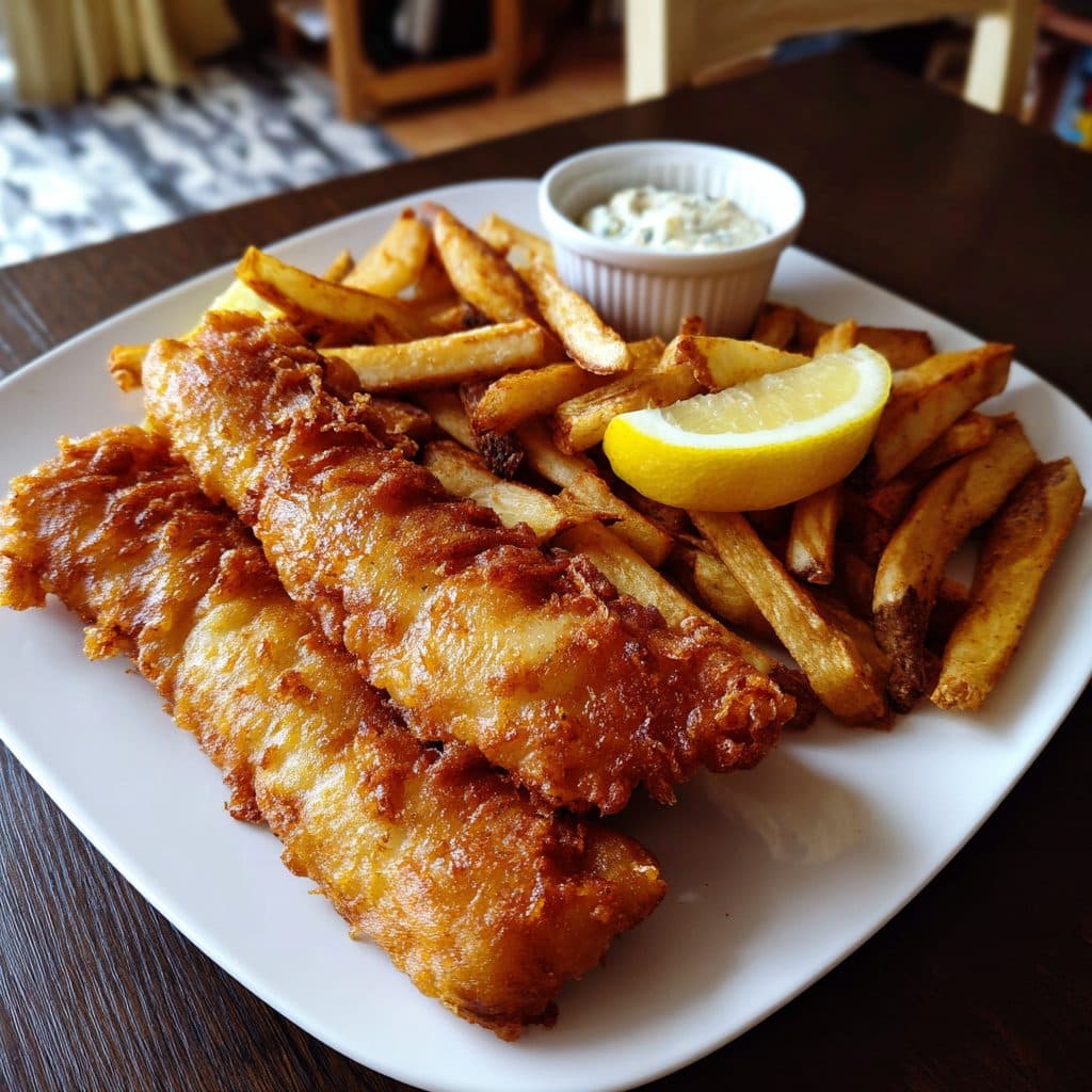Crispy Golden Fish and Chips (Alcohol-Free Batter)