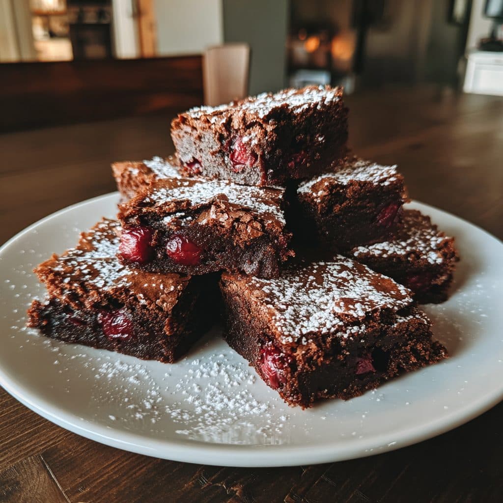 Decadent Chocolate Cherry Brownies