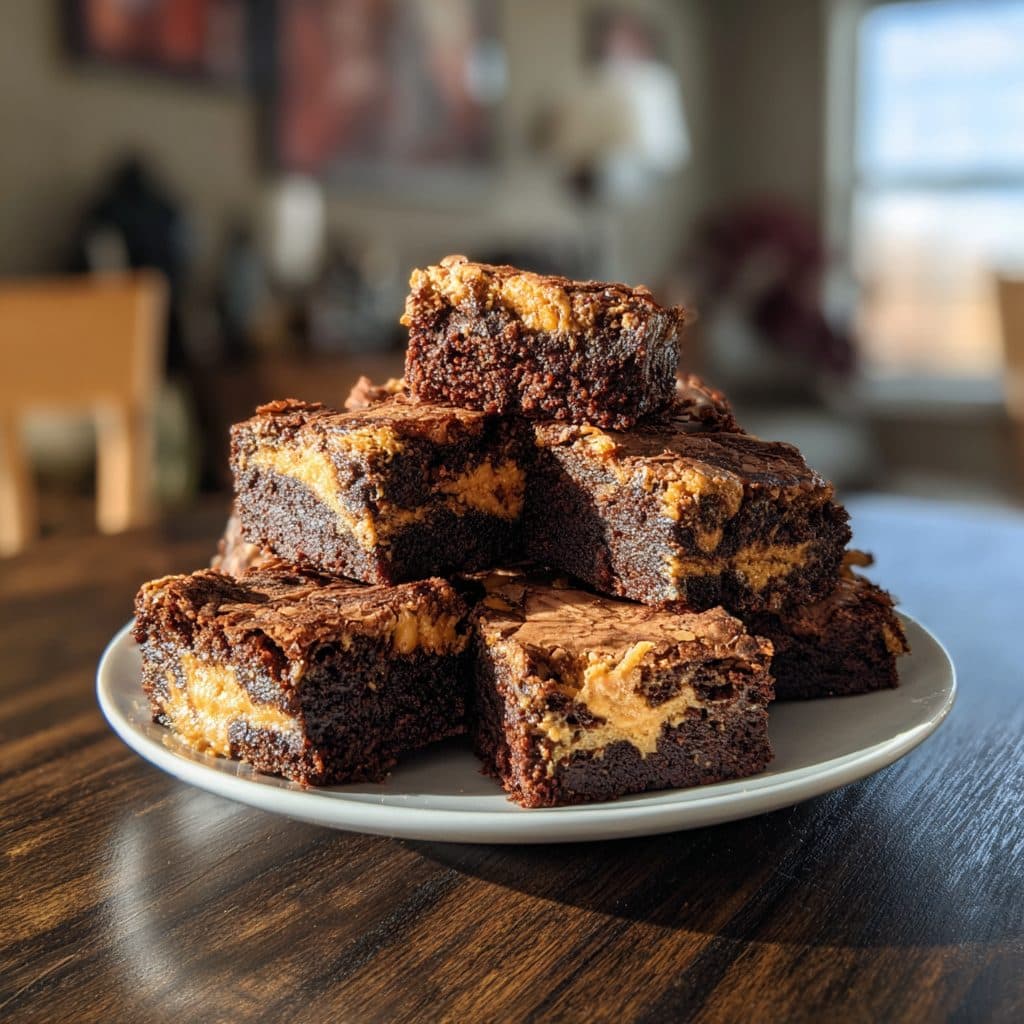 Decadent Chocolate Peanut Butter Swirl Brownies