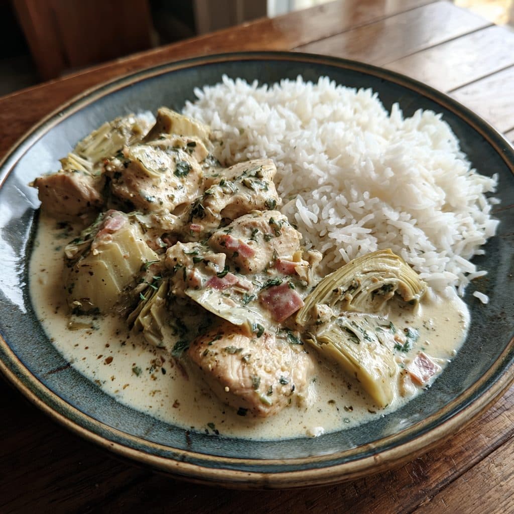 Early Spring Chicken and Artichoke Fricassee