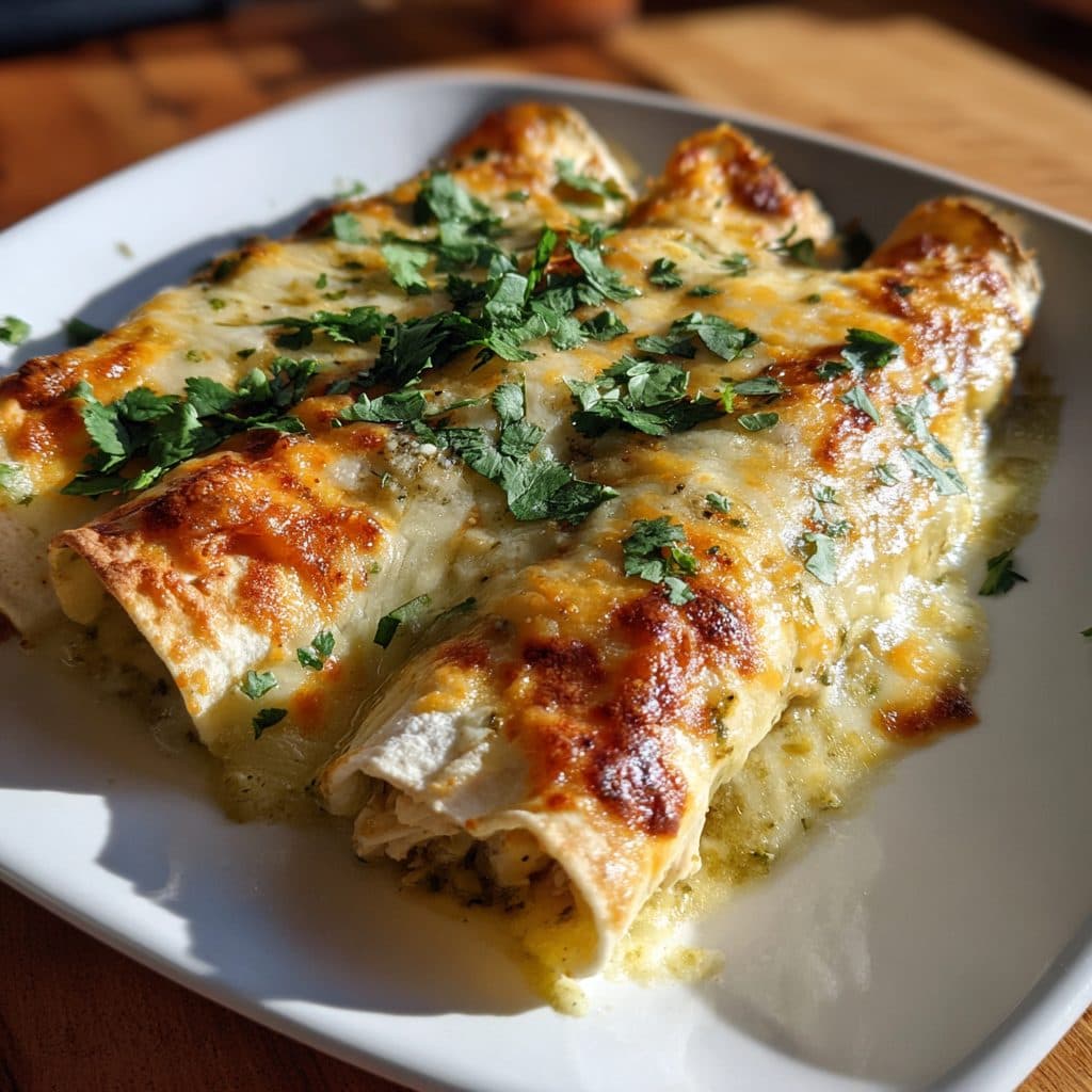 Green Chile Chicken Enchiladas