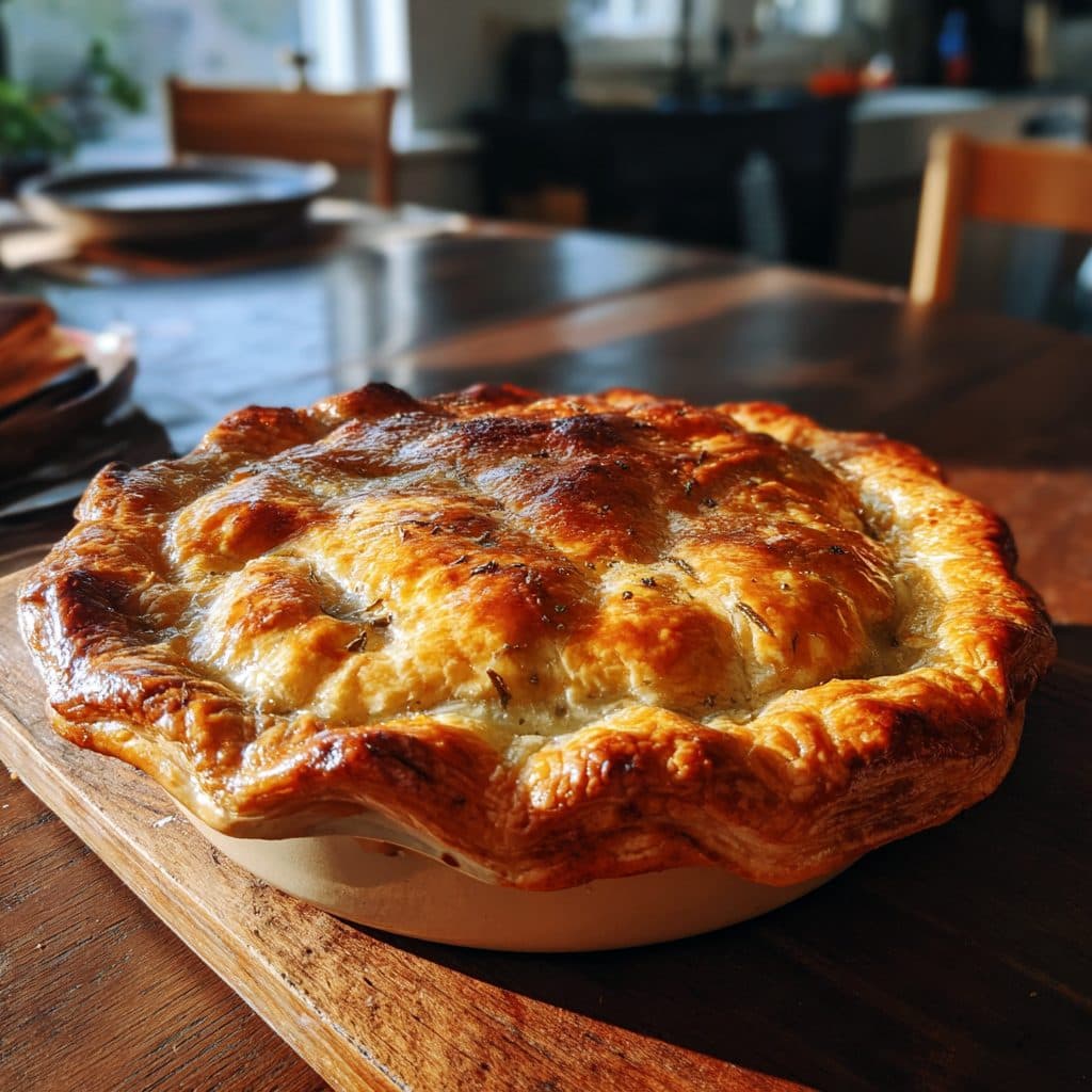 Hearty Beef and Mushroom Pie with Flaky Pastry