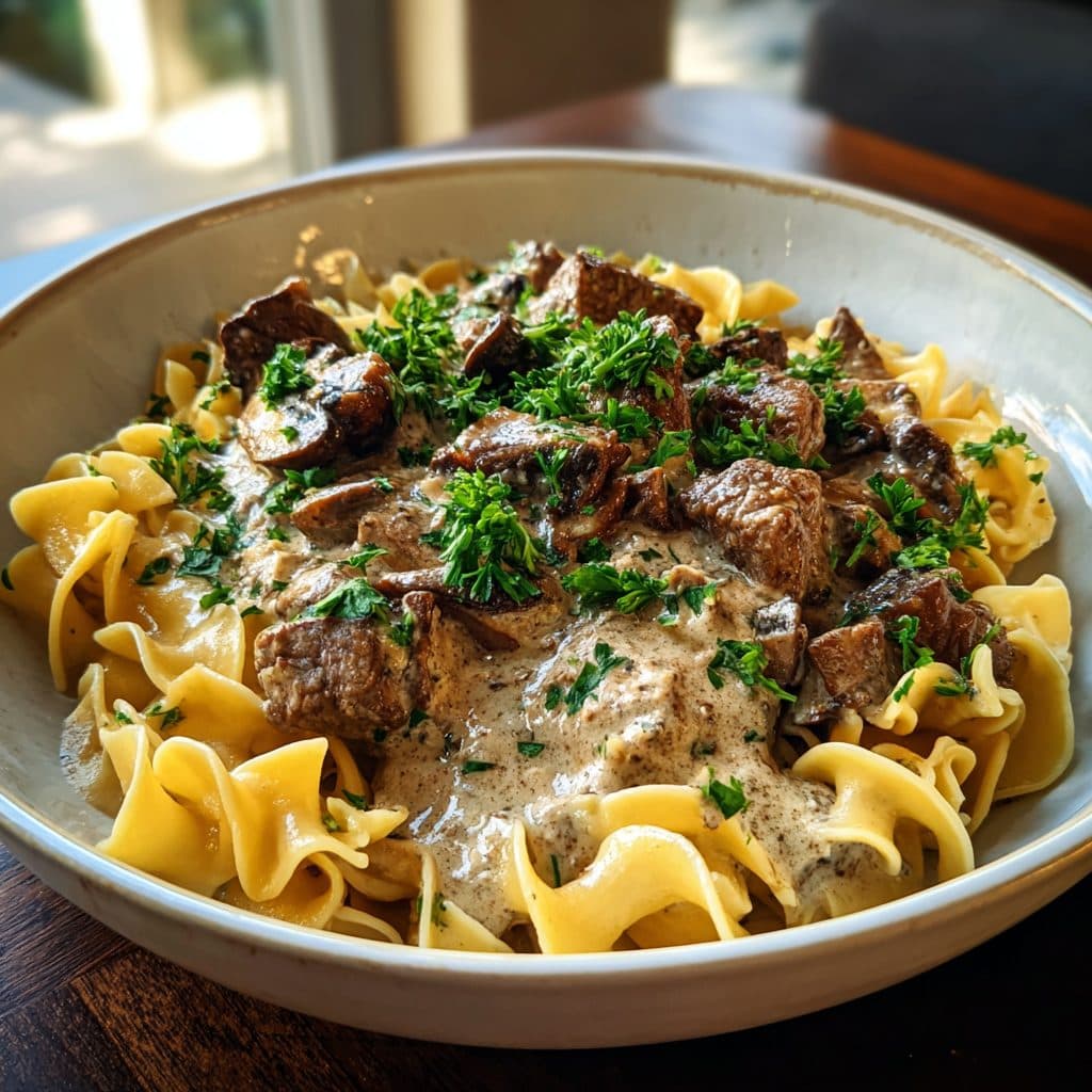 Hearty Beef and Mushroom Stroganoff