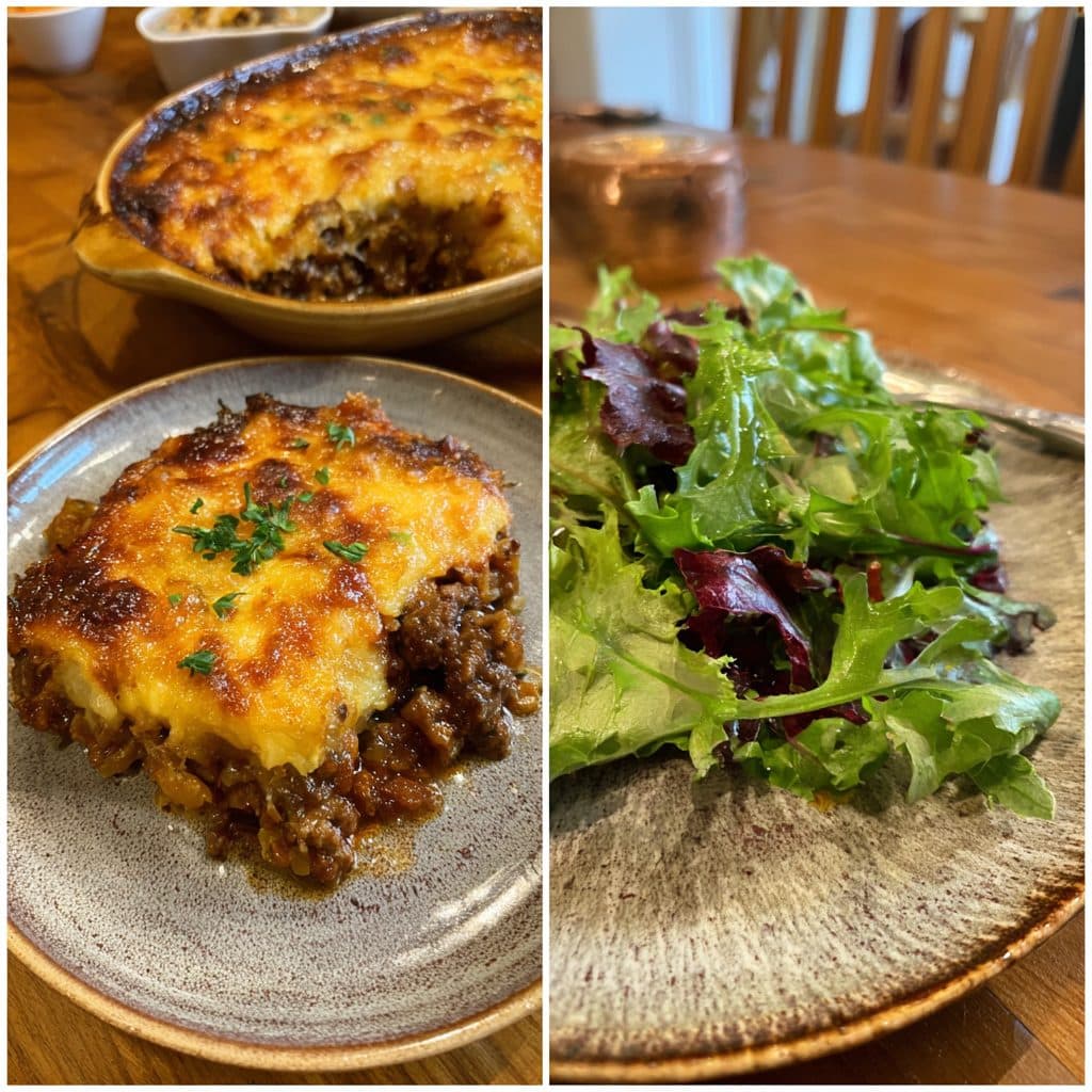 Hearty Beef and Root Vegetable Bake with Cheddar Topping