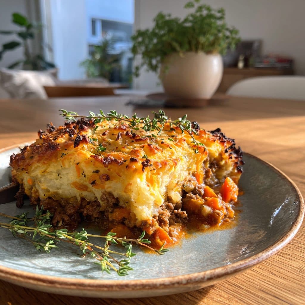 Hearty Beef Shepherd's Pie with Sweet Potato Topping