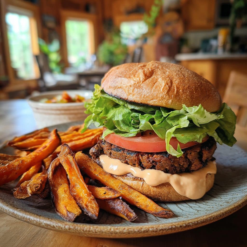 Hearty Black Bean Burgers with Chipotle Mayo