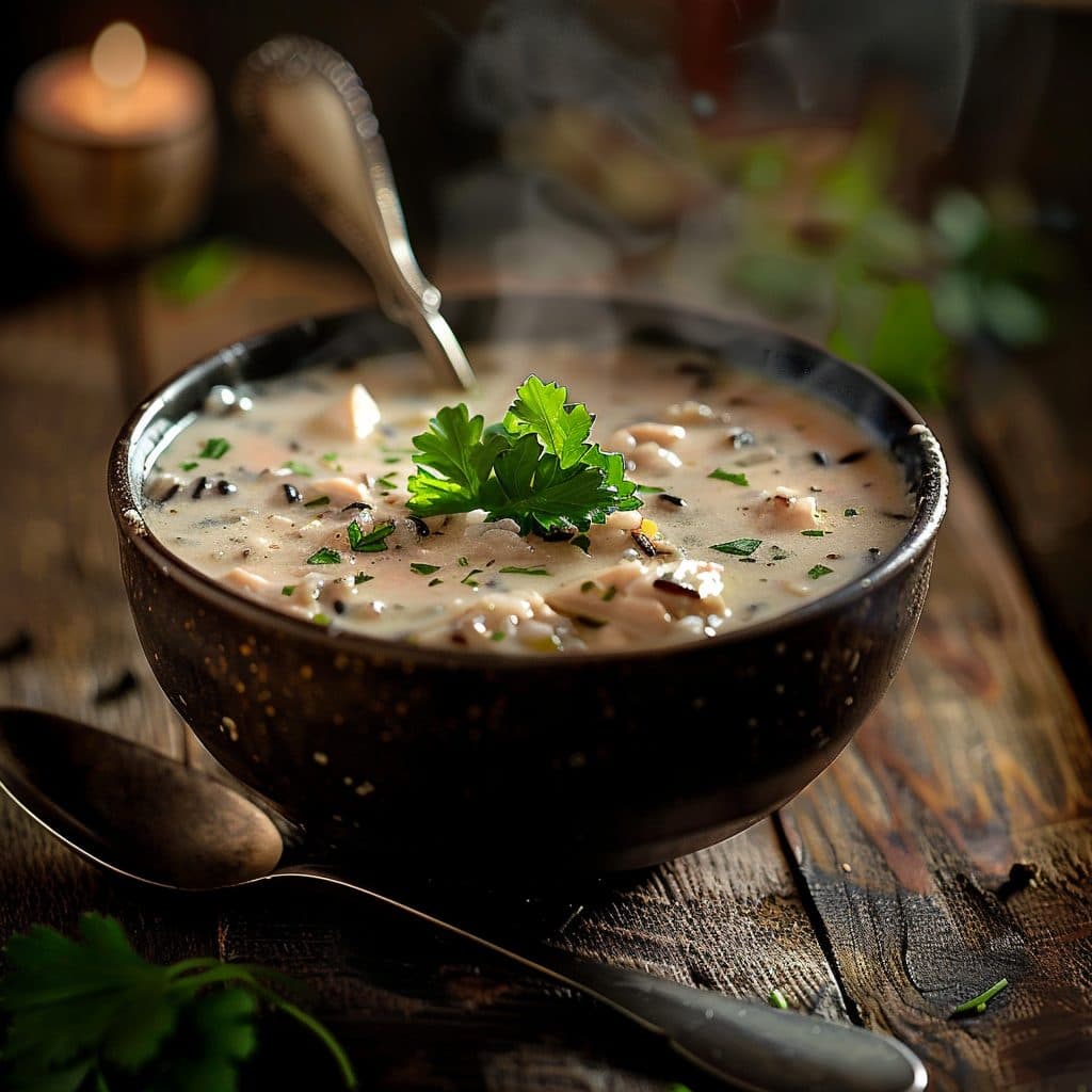 Hearty Creamy Chicken and Wild Rice Soup