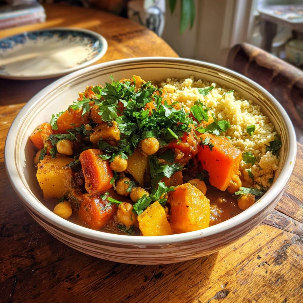 Hearty Root Vegetable and Chickpea Tagine