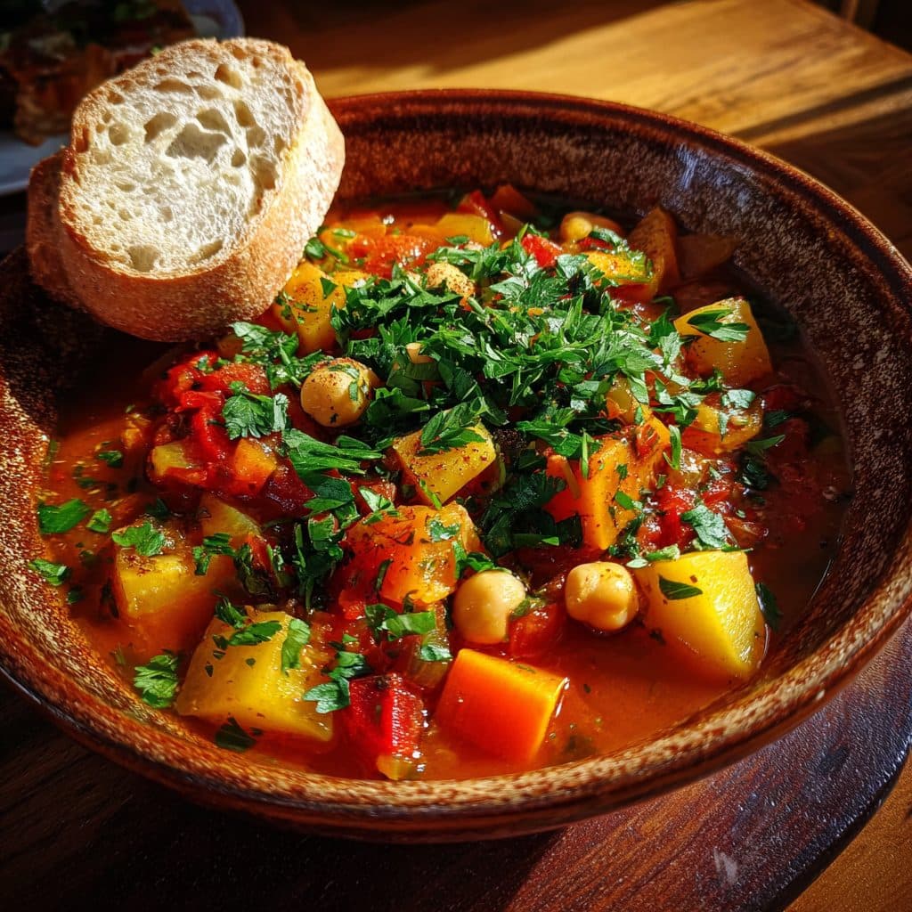 Hearty Vegetable and Chickpea Stew