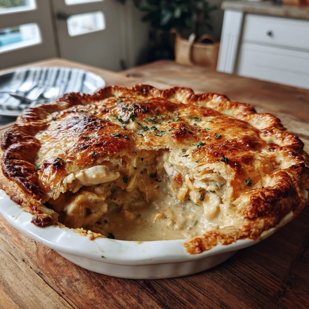 Homestyle Chicken Pot Pie with Flaky Crust