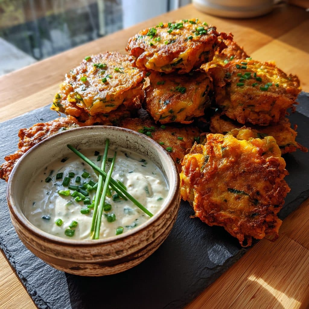 Irish-Inspired Colcannon Fritters with Savory Yogurt Dip