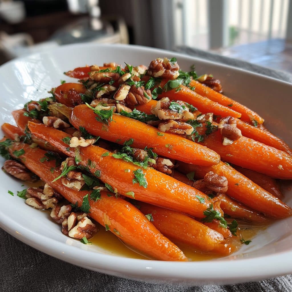 Maple Pecan Glazed Carrots