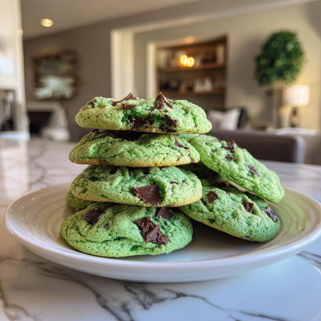 Mint Chocolate Chip Cookies