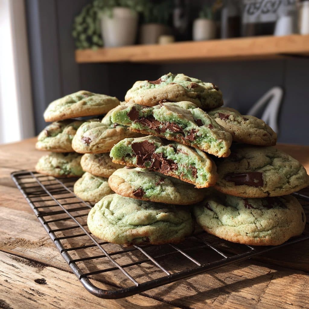 Mint Chocolate Chip Cookies
