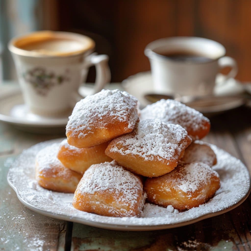 New Orleans Style Beignets with Powdered Sugar