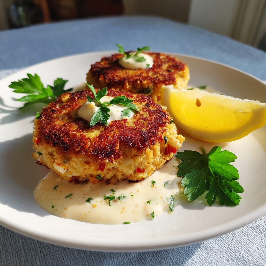 Pan-Seared Crab Cakes with Zesty Lemon Aioli