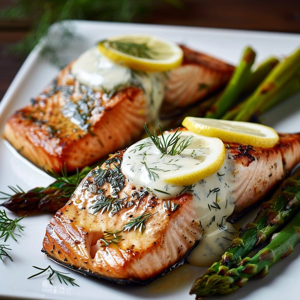 Pan-Seared Salmon with Lemon-Dill Sauce