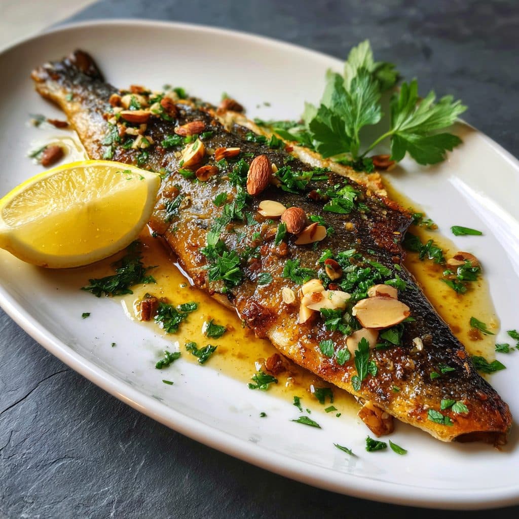 Pan-Seared Trout with Brown Butter Almond Sauce