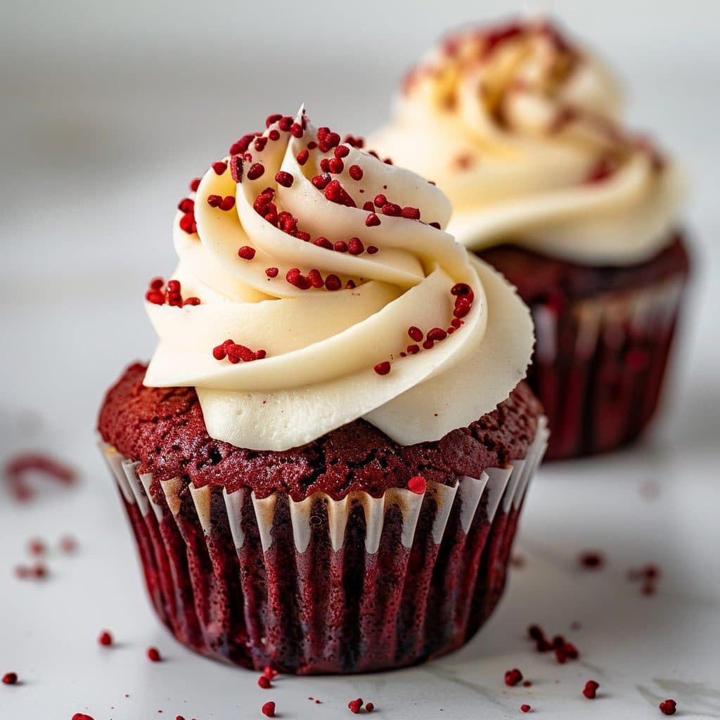 Red Velvet Cupcakes with Cream Cheese Frosting