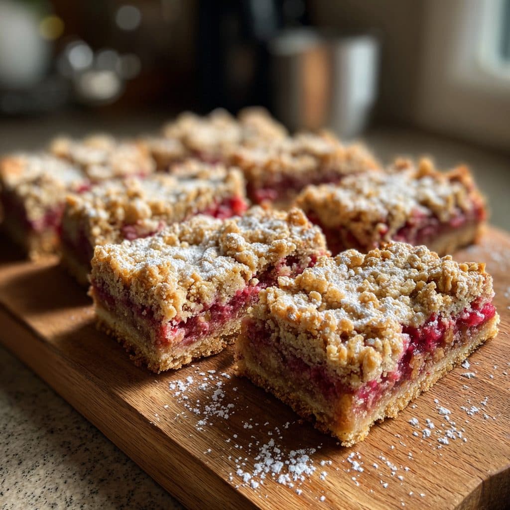 Rhubarb Crumble Bars
