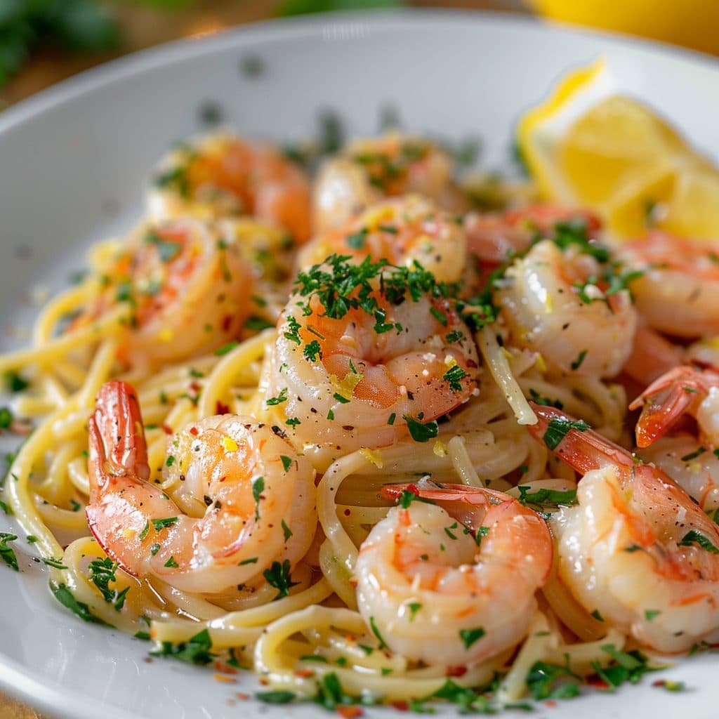 Shrimp Scampi with Linguine