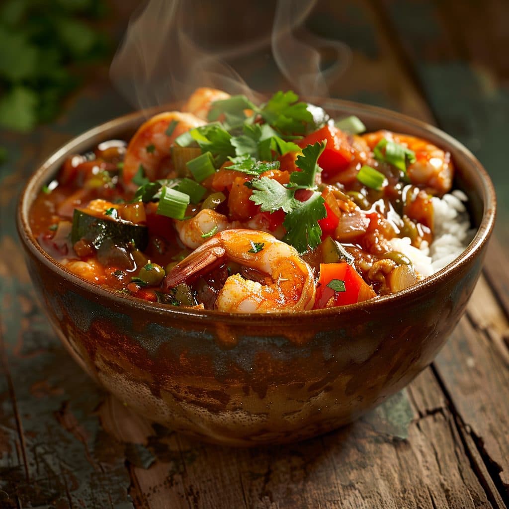 Spicy Chicken and Shrimp Gumbo