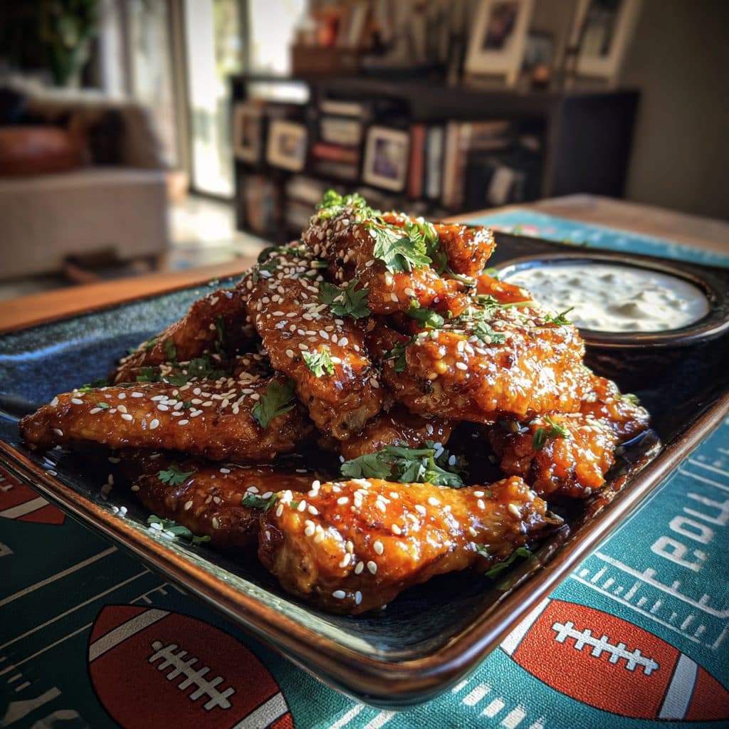 Spicy Honey Garlic Chicken Wings (Baked)