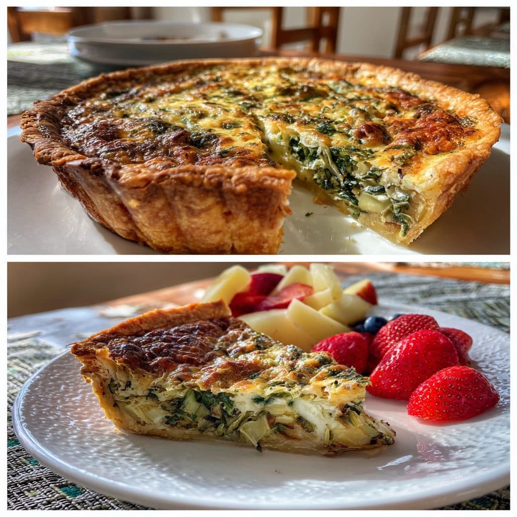 Spinach and Artichoke Quiche