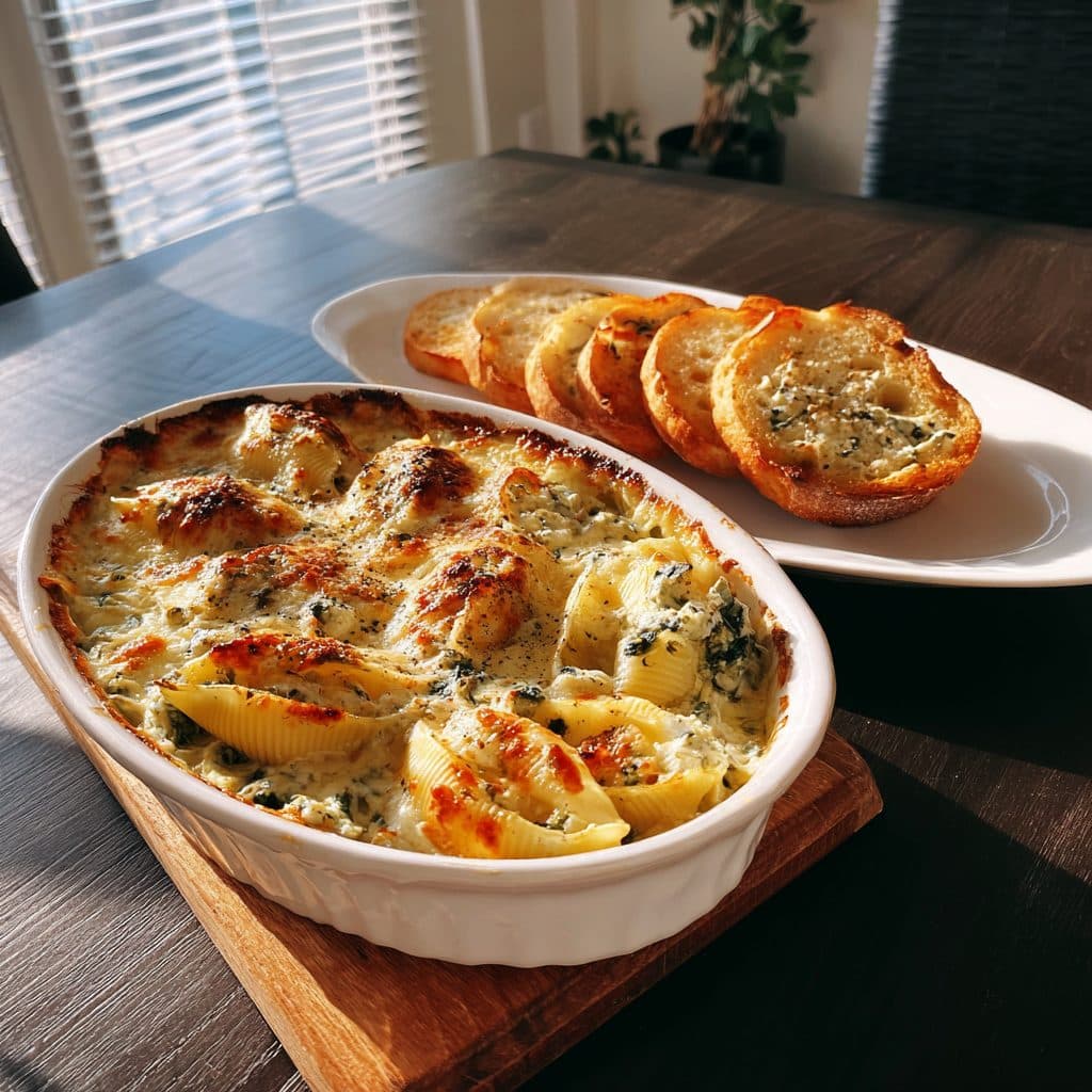Spinach and Artichoke Stuffed Shells