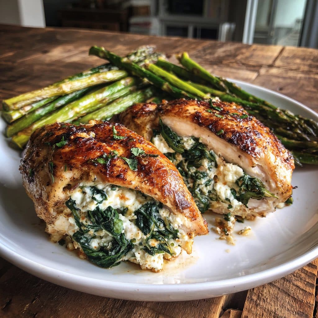 Spinach and Feta Stuffed Chicken Breast