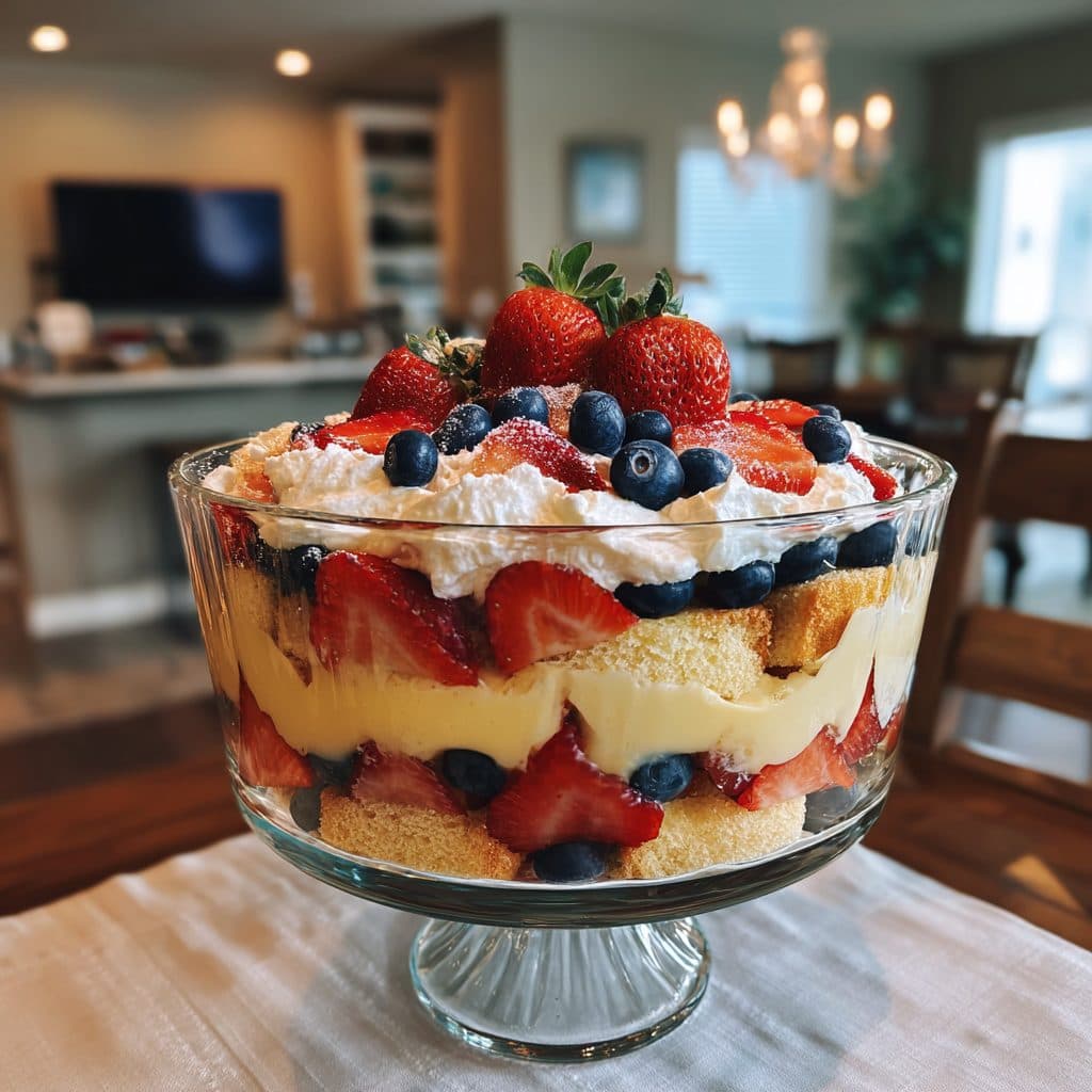 Spring Berry Trifle with Lemon Custard