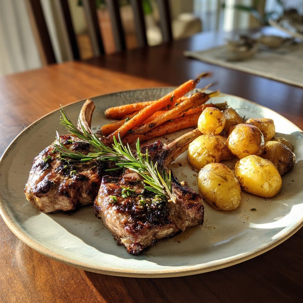 Spring Lamb Chops with Rosemary and Garlic