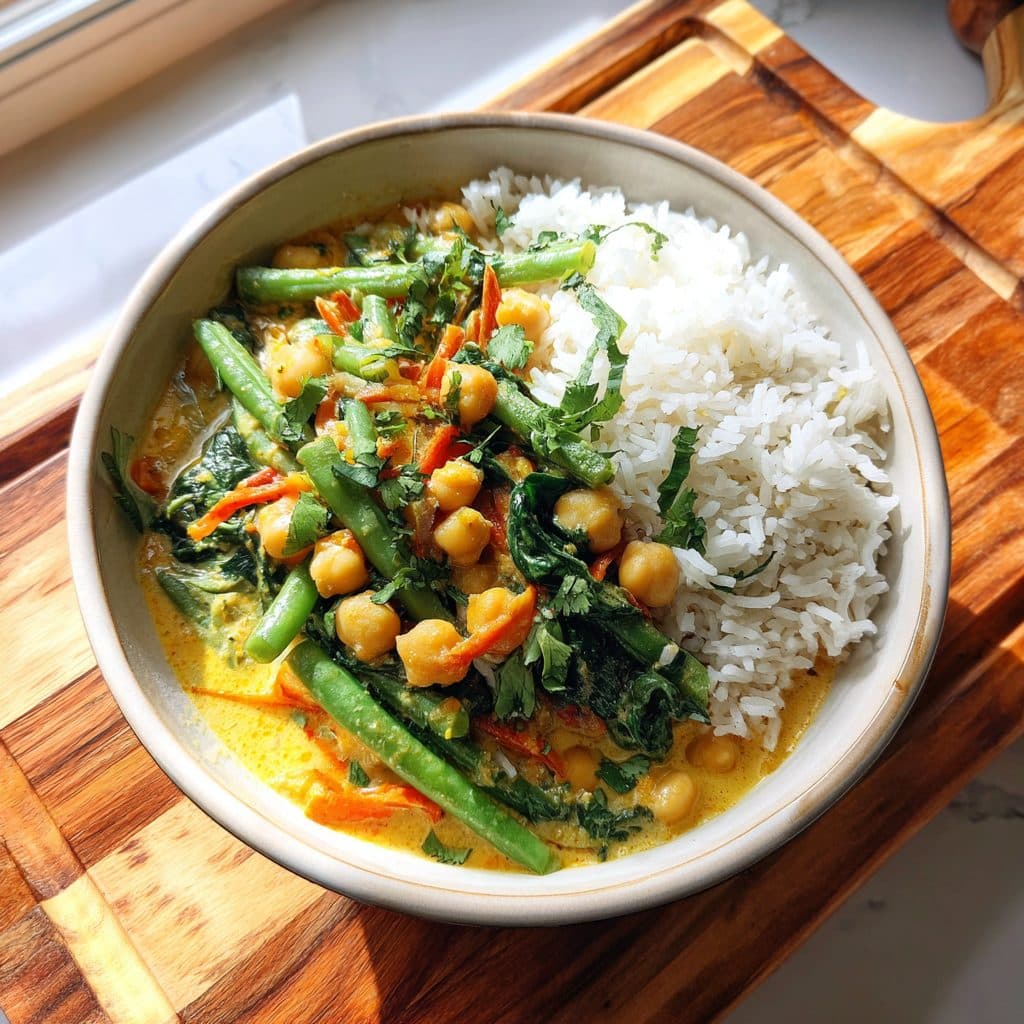 Spring Vegetable & Chickpea Coconut Curry