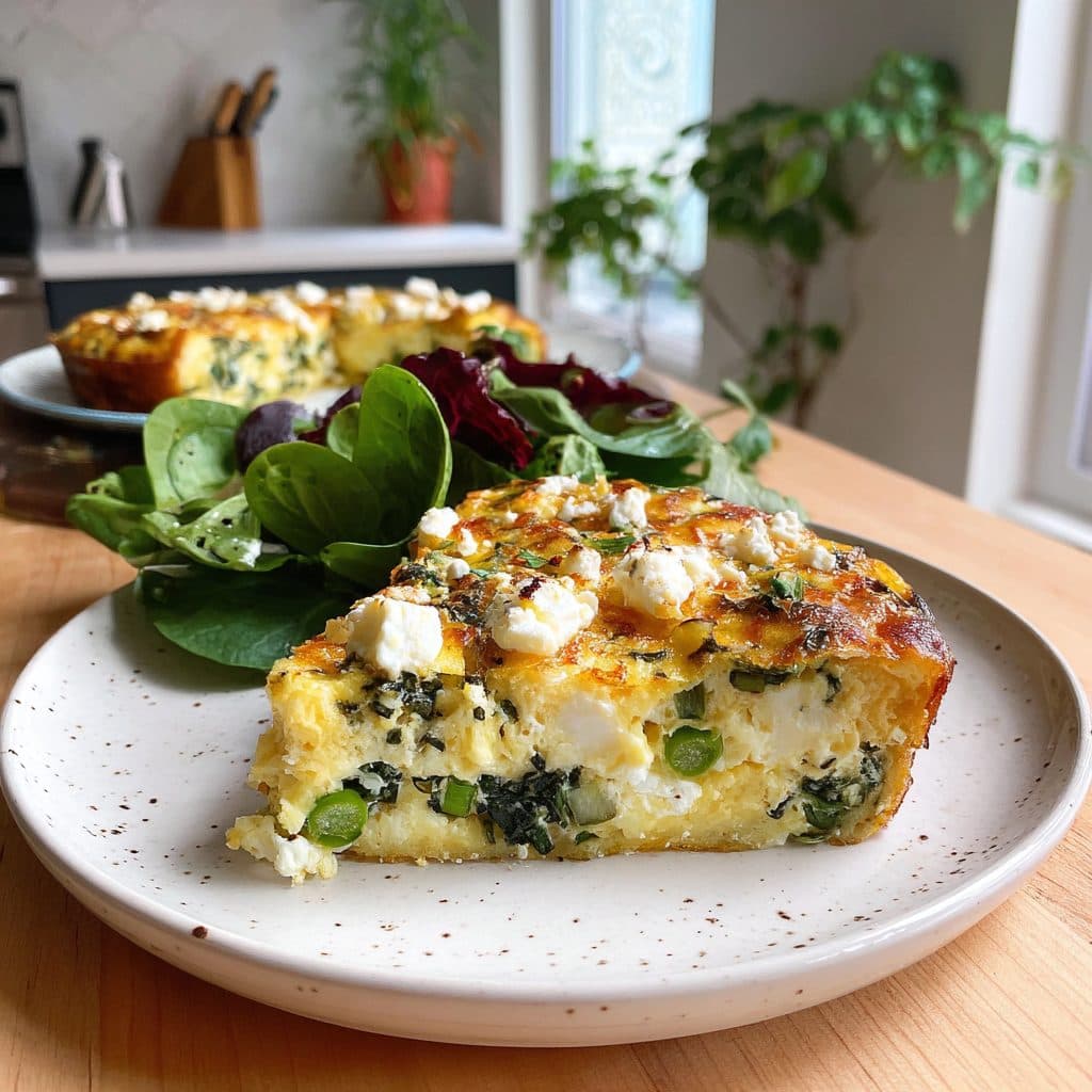 Spring Vegetable Frittata with Feta