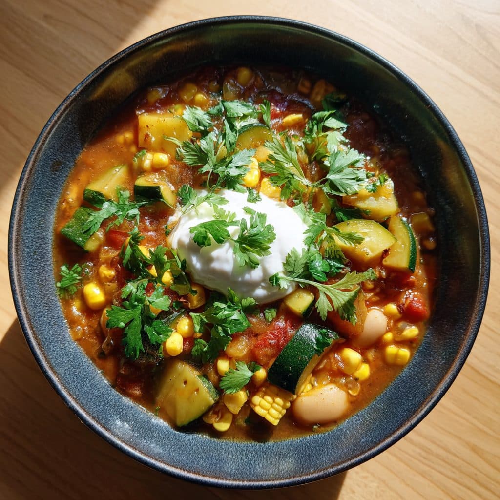 Spring Veggie and White Bean Chili