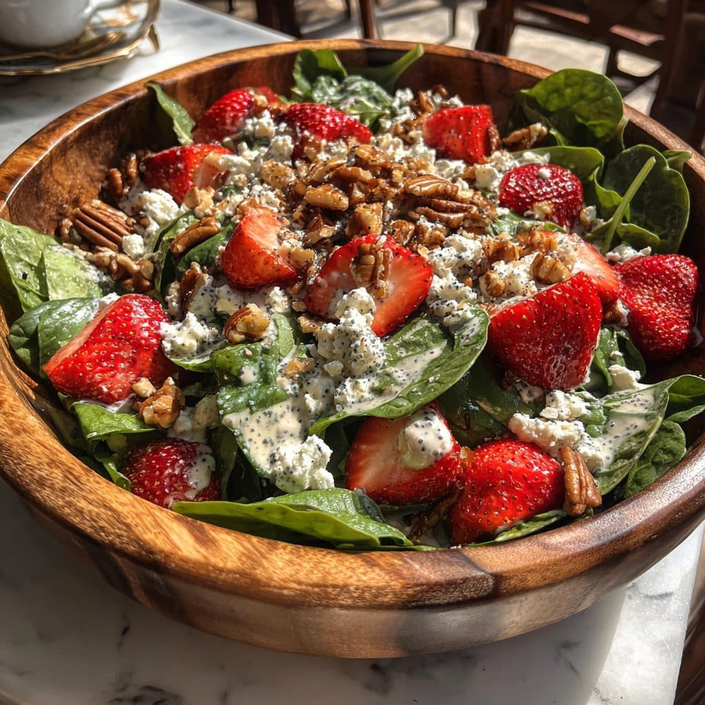 Strawberry Spinach Salad with Poppy Seed Dressing