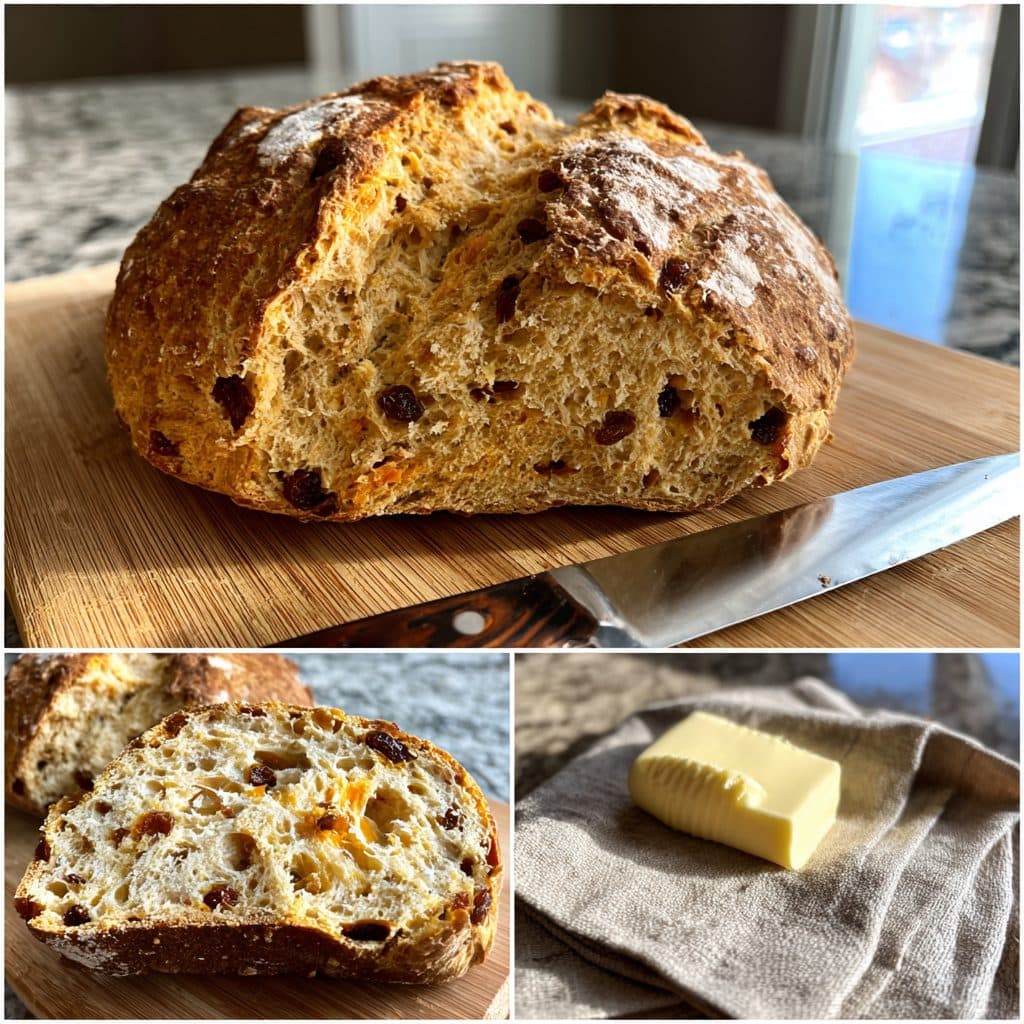 Sweet Irish Soda Bread with Raisins