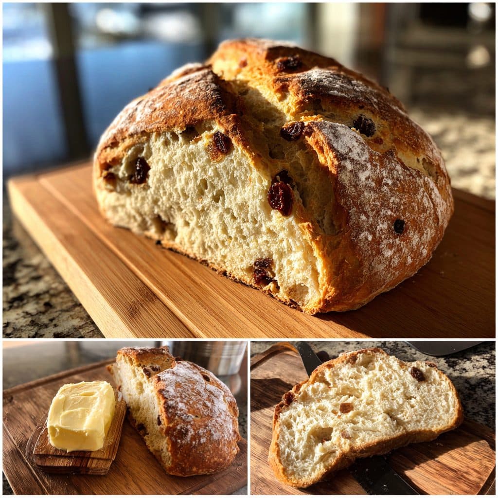 Traditional Irish Soda Bread with Raisins