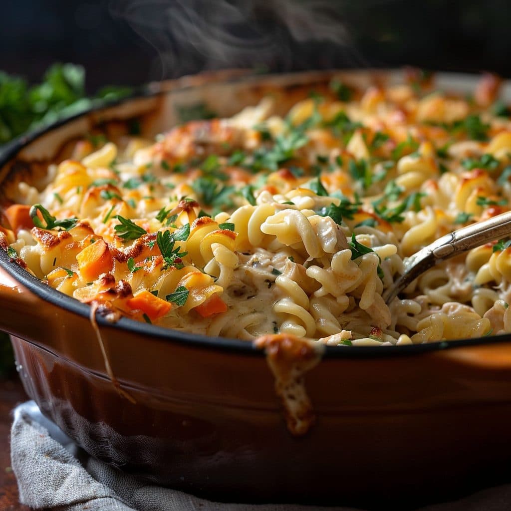 Ultimate Creamy Chicken Noodle Casserole
