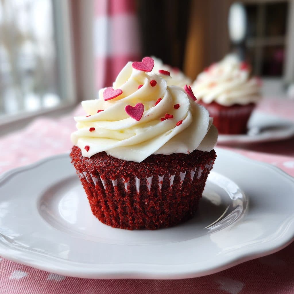 Velvety Red Valentine's Cupcakes